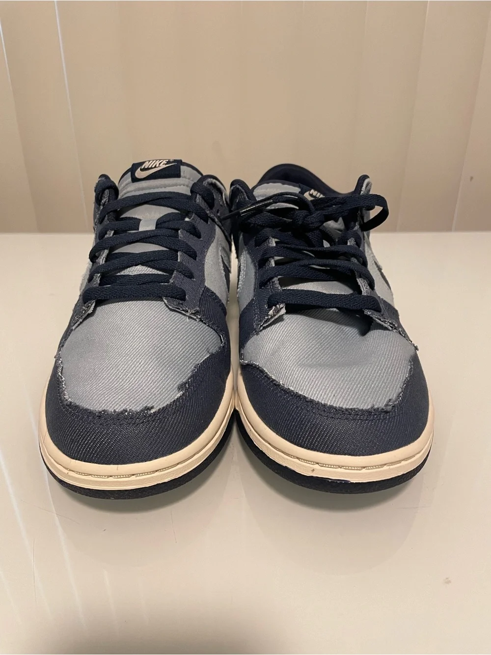 Nike Men’s Dunk Low Retro SE — Navy and Light Gray (Denim)
